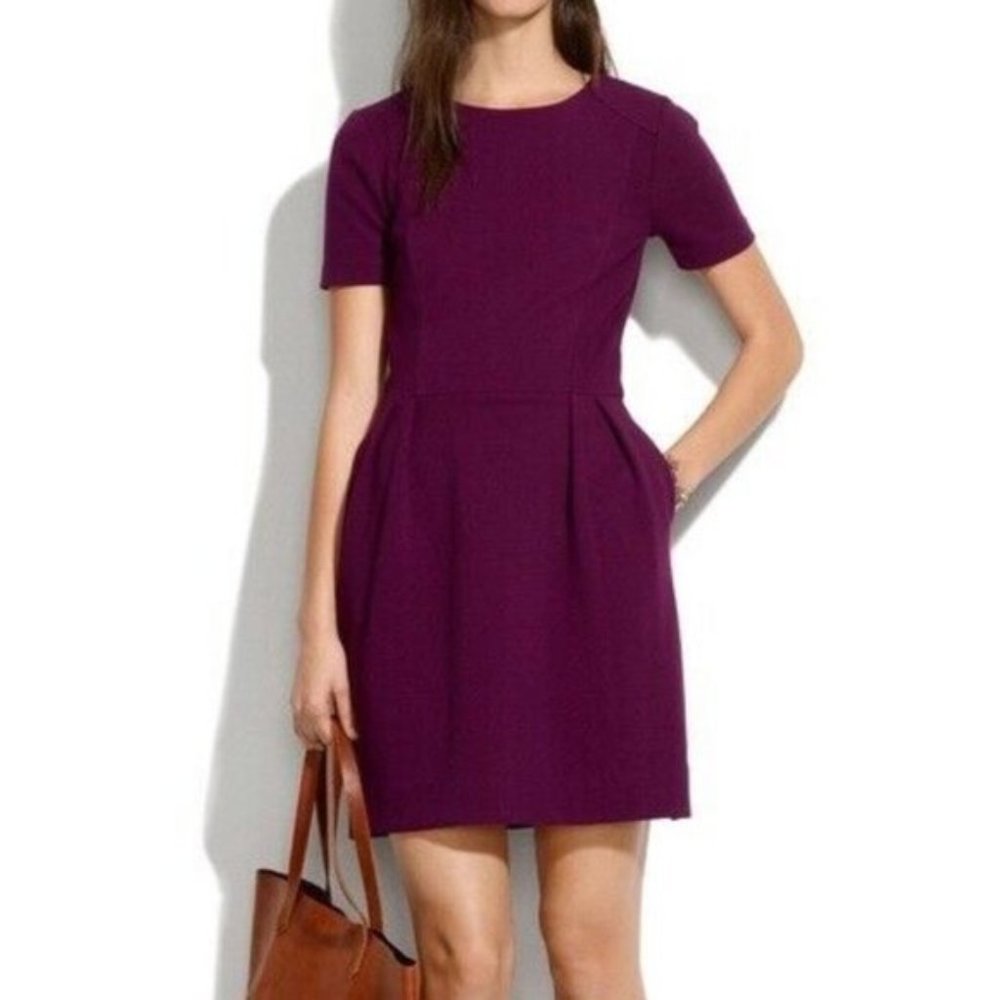 Madewell Gallerist Ponte ShortSleeve Dress Pockets